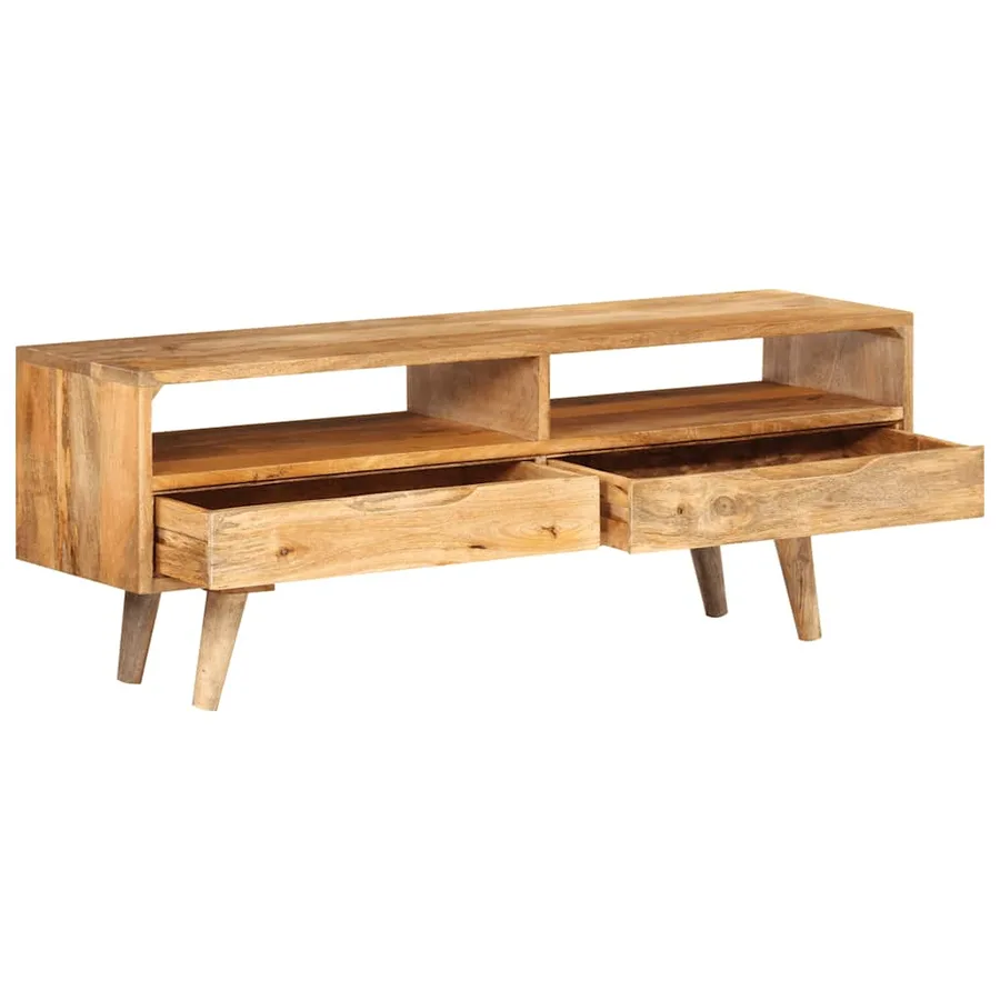 Meuble TV 110x30x41 cm bois massif de manguier - 2