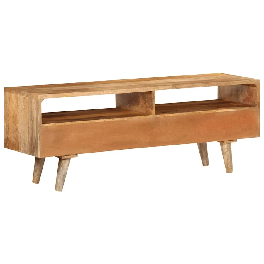 Meuble TV 110x30x41 cm bois massif de manguier - 4