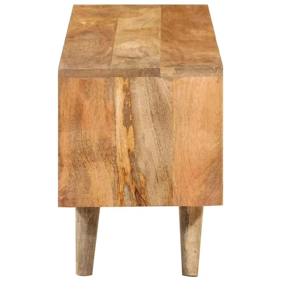 Meuble TV 110x30x41 cm bois massif de manguier - 5
