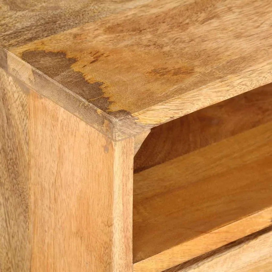 Meuble TV 110x30x41 cm bois massif de manguier - 6