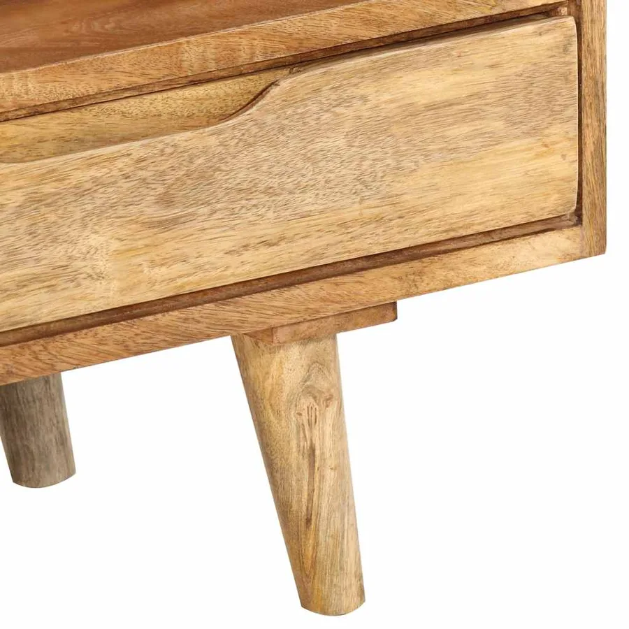 Meuble TV 110x30x41 cm bois massif de manguier - 7