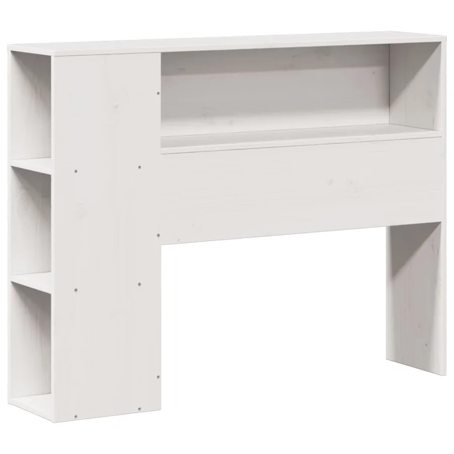 Cadre de lit sans matelas blanc 75x190 cm bois de pin massif - 6