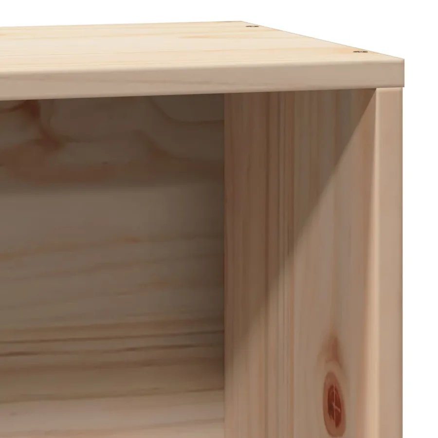 Lit bibliothèque sans matelas 90x200 cm bois de pin massif - 9
