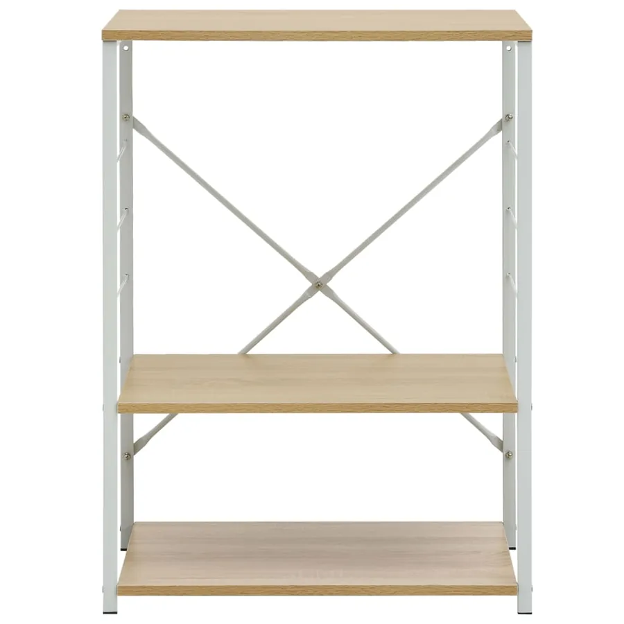 Armoire à micro-ondes Blanc et chêne 60x39,6x79,5 cm - 3