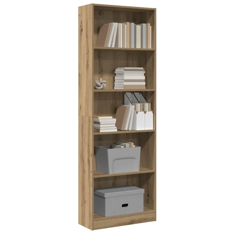 Bibliothèque Chêne Artisian 60x24x176 cm Bois d'ingénierie - 3