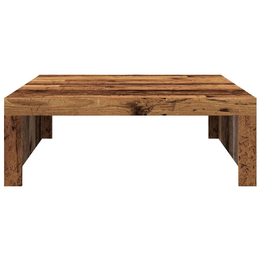 Table basse vieux bois 100x100x35 cm bois d'ingénierie - 4