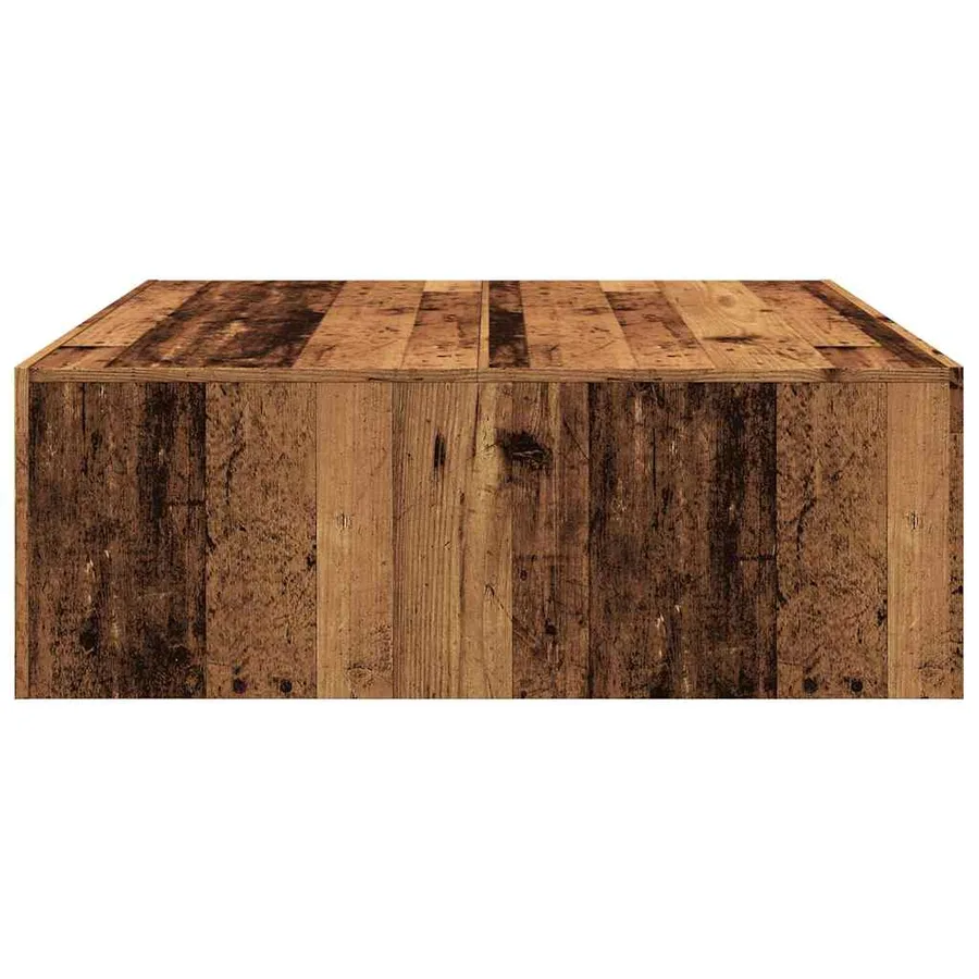 Table basse vieux bois 100x100x35 cm bois d'ingénierie - 5
