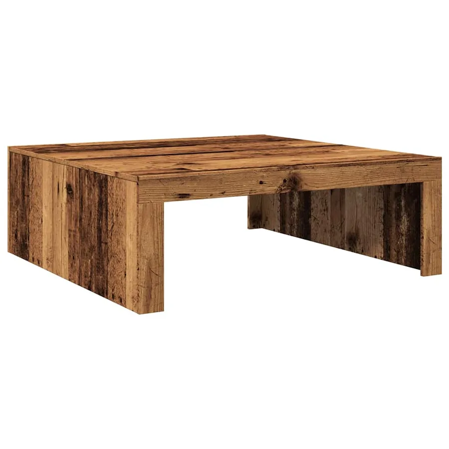 Table basse vieux bois 100x100x35 cm bois d'ingénierie - 6