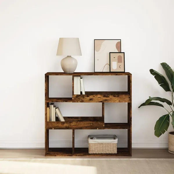 Bibliothèque/Séparateur de pièce chêne fumé 100x33x94,5 cm