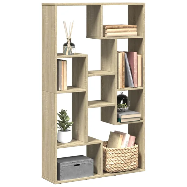 Bibliothèque chêne sonoma 72x20x120,5 cm bois d'ingénierie