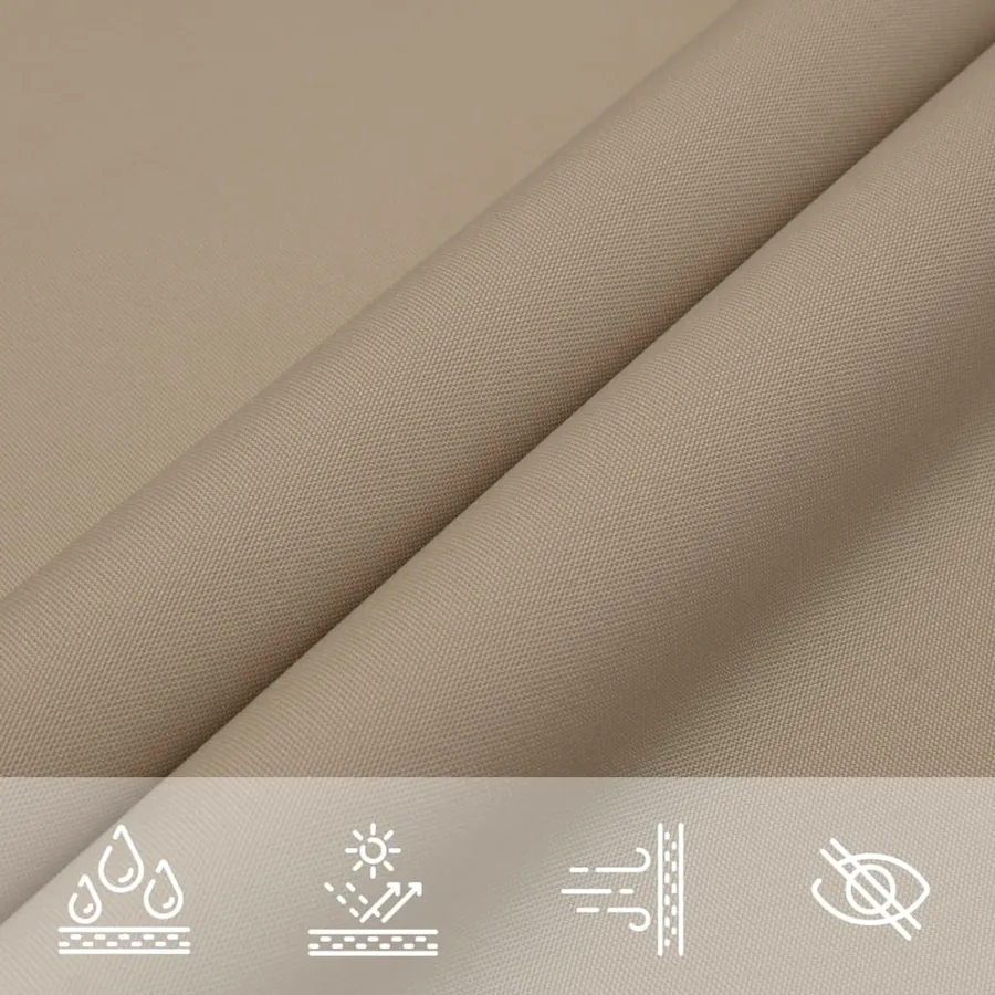 Voile de parasol Tissu Oxford triangulaire 5x6x6 m Taupe - 8