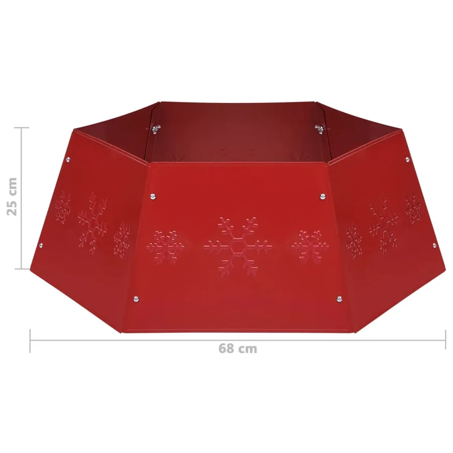 Jupe de sapin de Noël Rouge Ø68x25 cm - 7