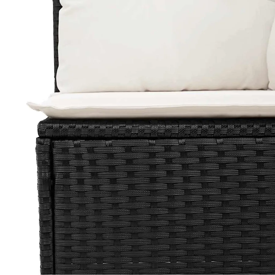 Ensemble de canapés de jardin 11 pcs et coussins rotin acacia - 11