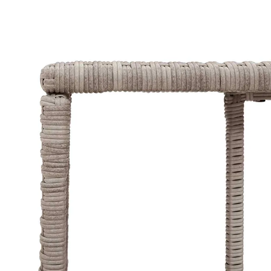 Salon de jardin 11 pcs avec coussins gris clair résine tressée - 13