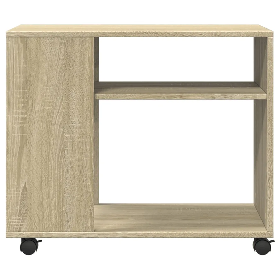 Table d'appoint avec roues Chêne sonoma bois d'ingénierie - 5