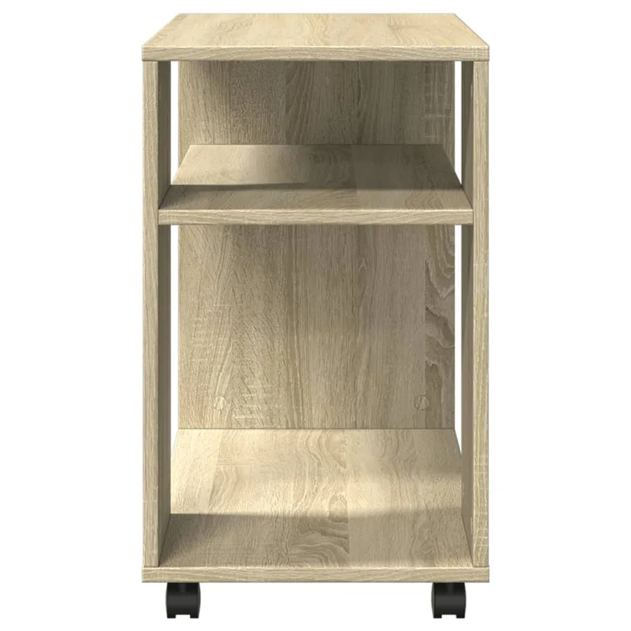 Table d'appoint avec roues Chêne sonoma bois d'ingénierie - 6