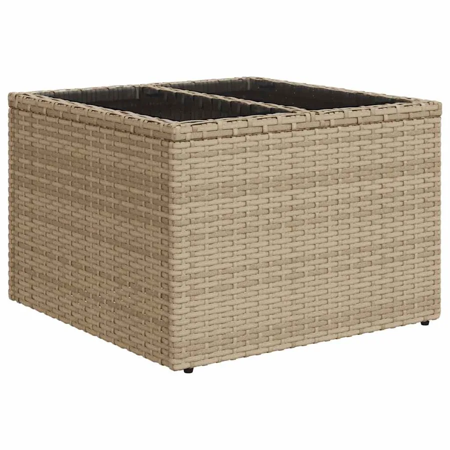 Salon de jardin avec coussins 9 pcs beige résine tressée - 7