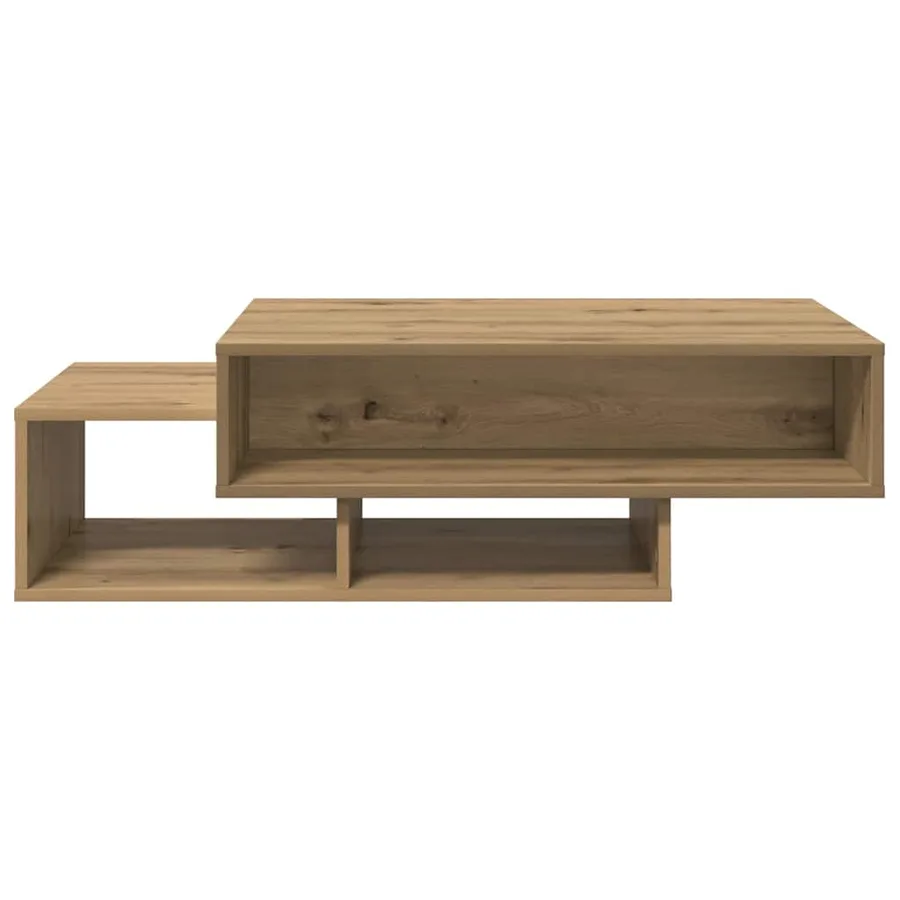 Table basse chêne artisanal 105x55x32 cm bois d'ingénierie - 4