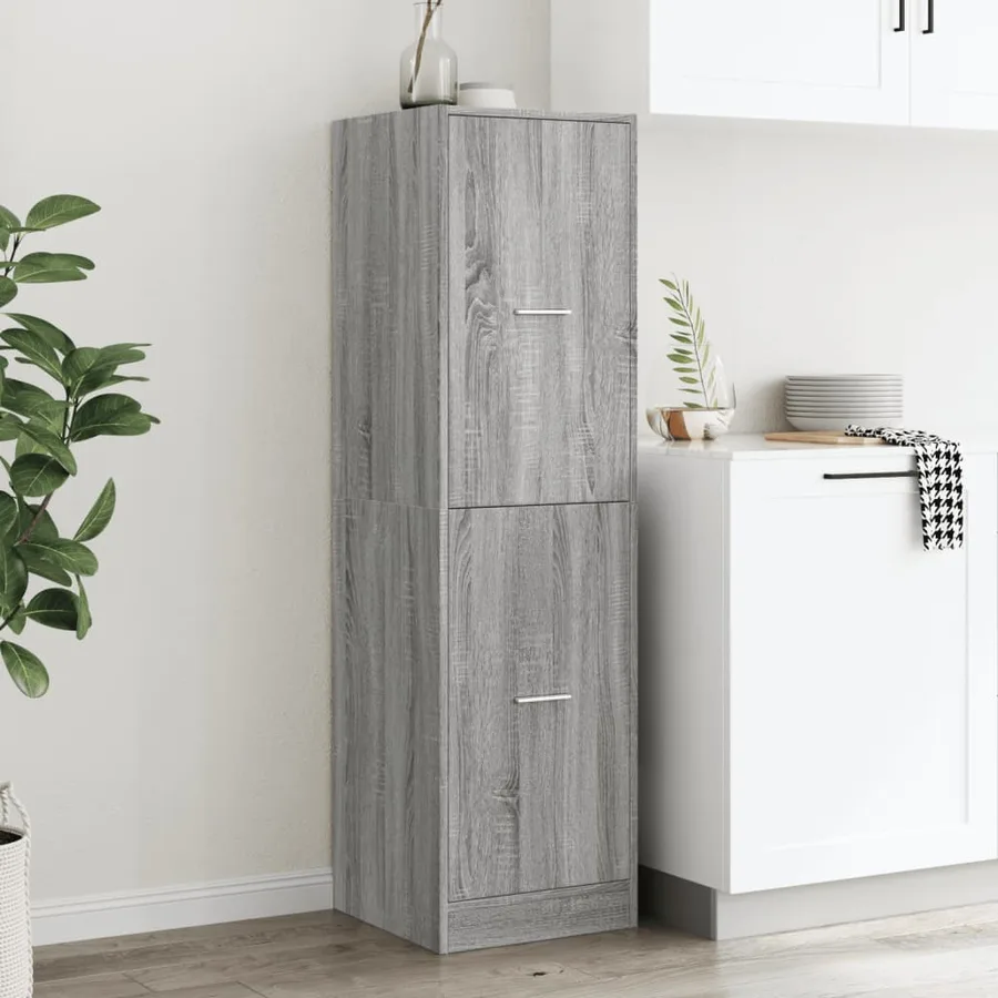 Armoire apothicaire sonoma gris 40x41x144,5cm bois d'ingénierie - 3