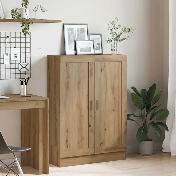 Bibliothèque chêne artisanal 82,5x30,5x115 cm bois d'ingénierie