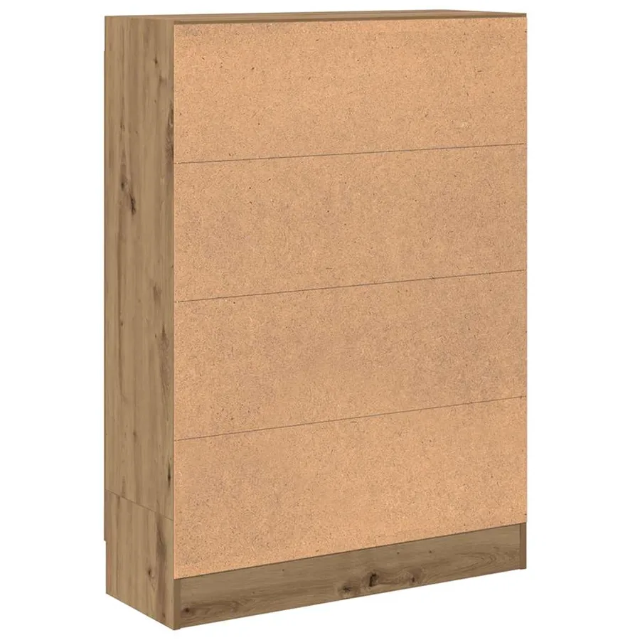 Bibliothèque chêne artisanal 82,5x30,5x115 cm bois d'ingénierie - 7