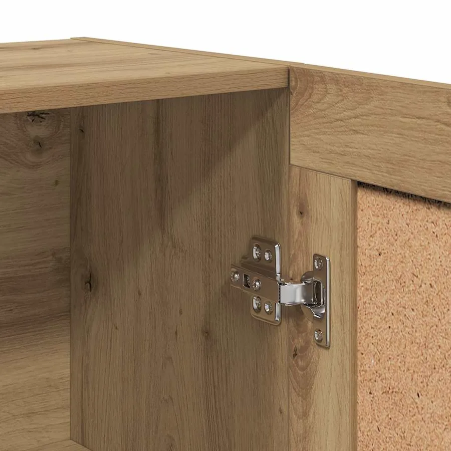 Bibliothèque chêne artisanal 82,5x30,5x115 cm bois d'ingénierie - 9