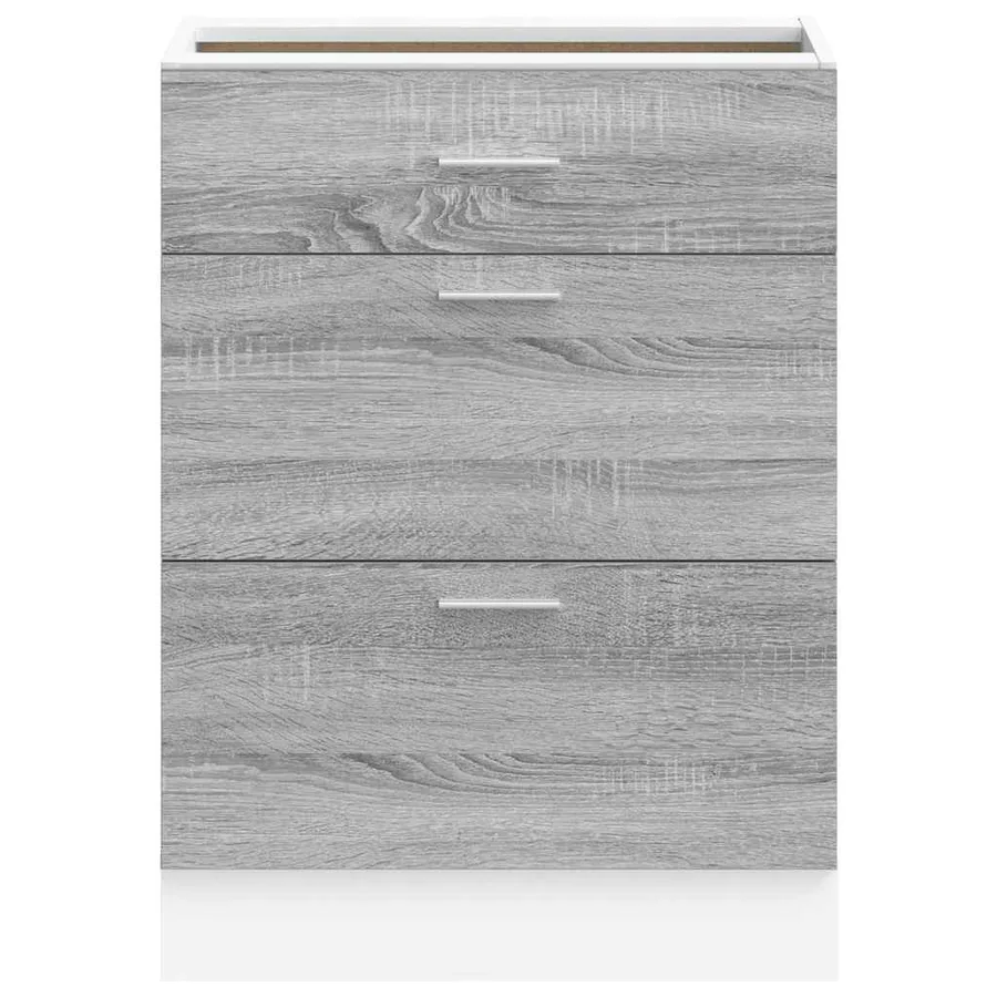 Meuble bas de cuisine "Lyon" Gris Sonoma Bois d'ingénierie - 4