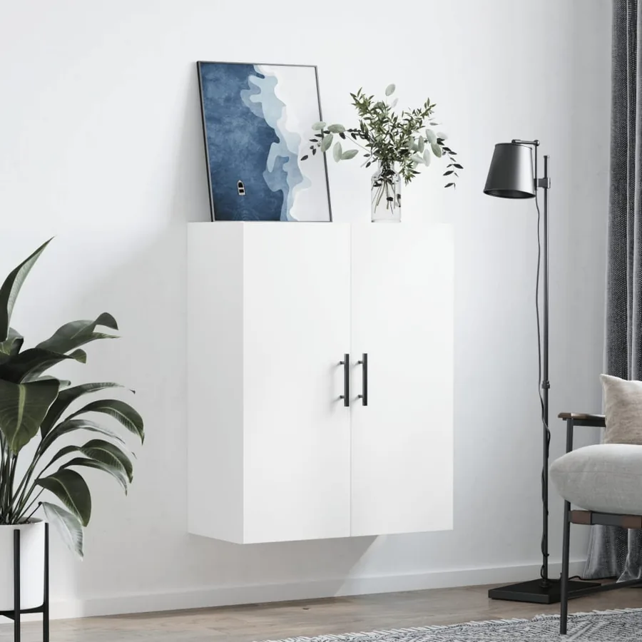 Armoire murale blanc 69,5x34x90 cm - 3