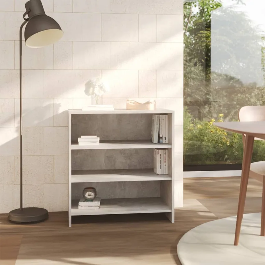 Buffet Gris béton 70x40,5x75 cm Bois d'ingénierie - 3
