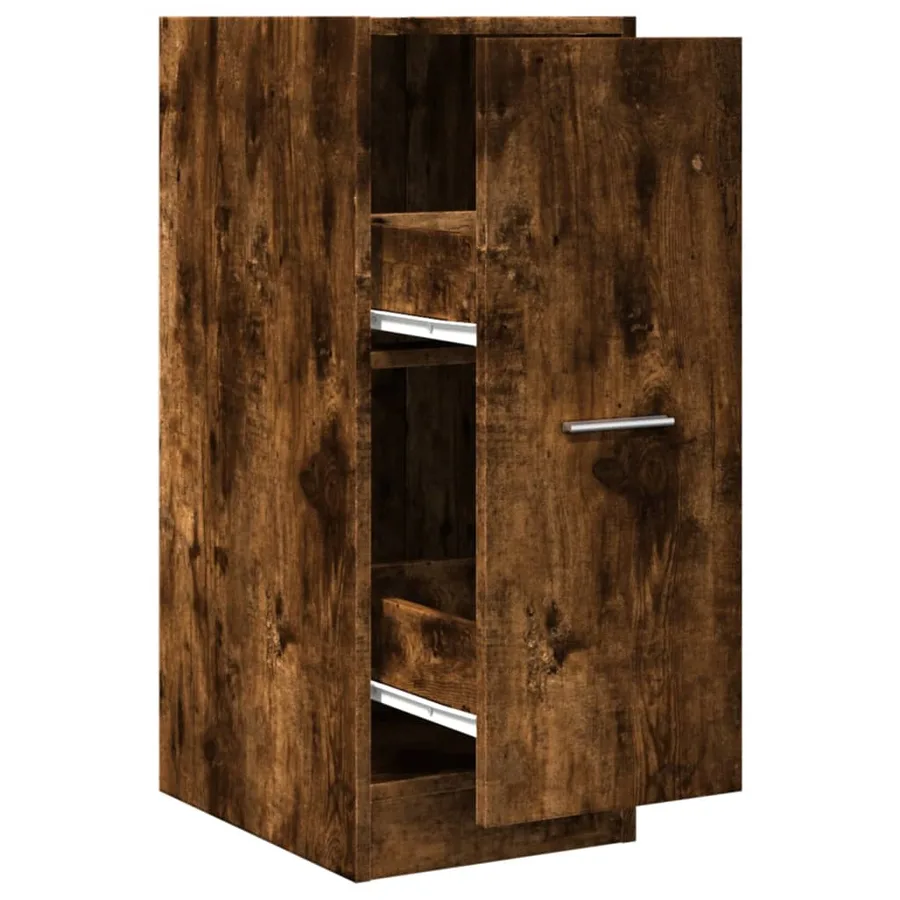 Armoire d'apothicaire chêne fumé 30x41x77,5cm bois d'ingénierie - 2