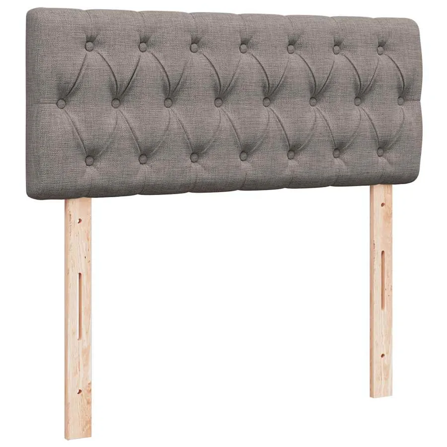Sommier à lattes de lit avec matelas taupe 120x190 cm tissu - 12