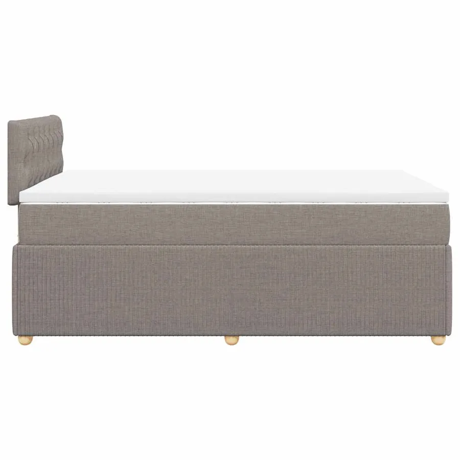 Sommier à lattes de lit avec matelas taupe 120x190 cm tissu - 7