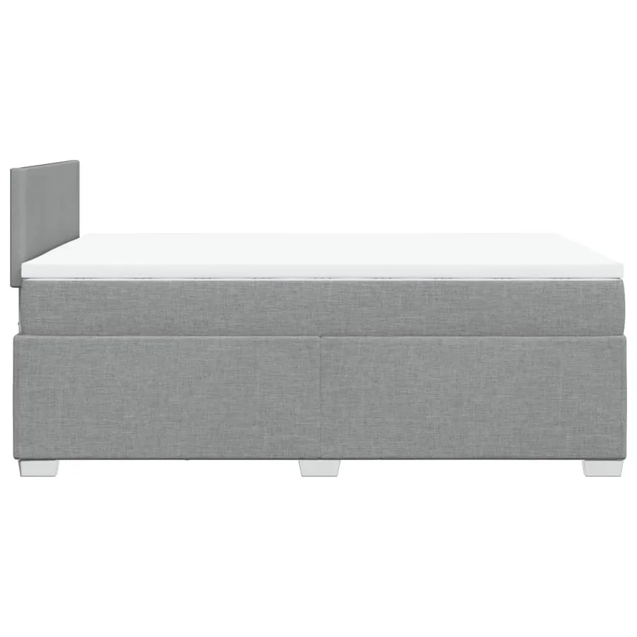 Sommier à lattes de lit et matelas gris clair 120x190 cm tissu - 11