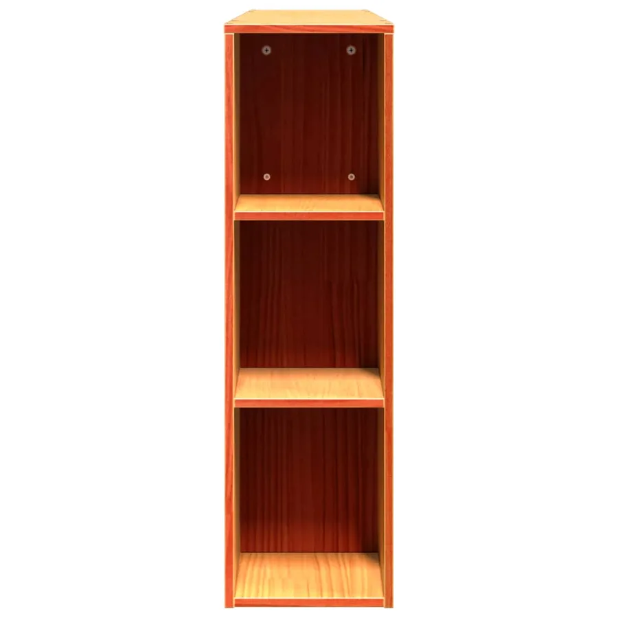 Tête de lit avec rangement cire marron 140cm bois massif de pin - 5