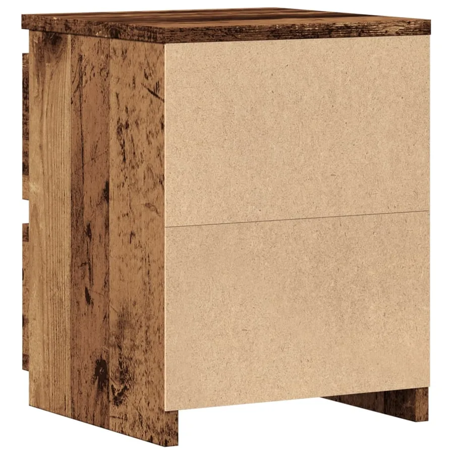 Table de chevet vieux bois 30x30x40 cm bois d'ingénierie - 6