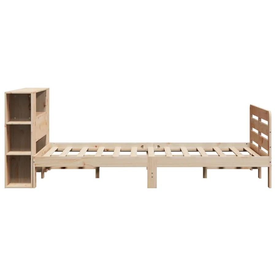 Cadre de lit sans matelas 135x190 cm bois de pin massif - 7