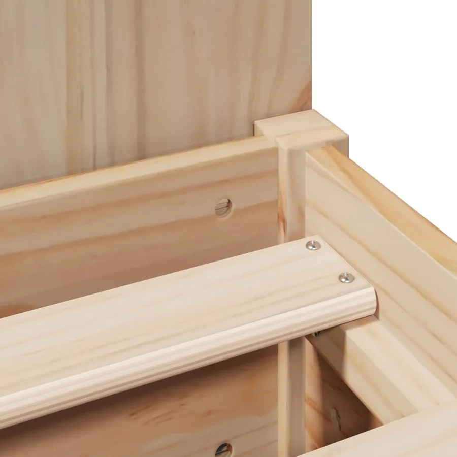Lit bibliothèque sans matelas 135x190 cm bois de pin massif - 10