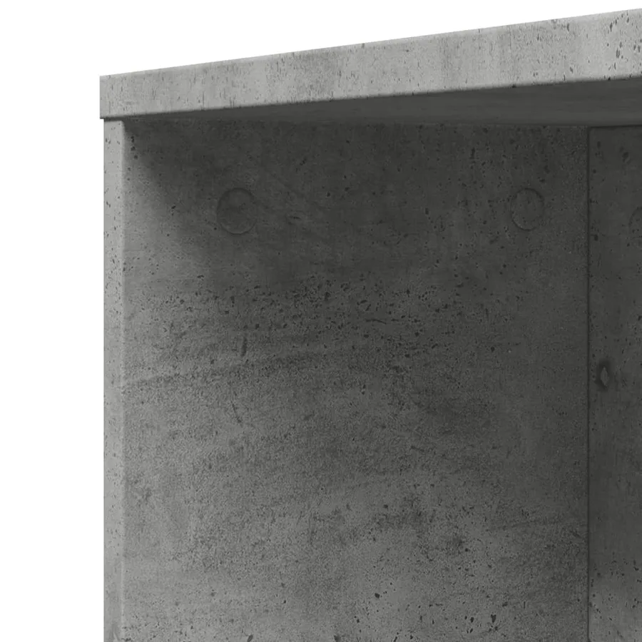 Armoire de salle de bain étroite avec roulettes gris béton - 9