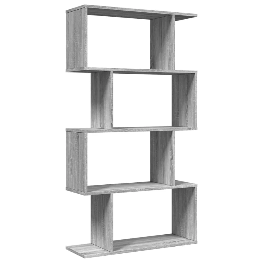 Étagère séparatrice de pièce 4 niveaux sonoma gris 70x24x129 cm - 2