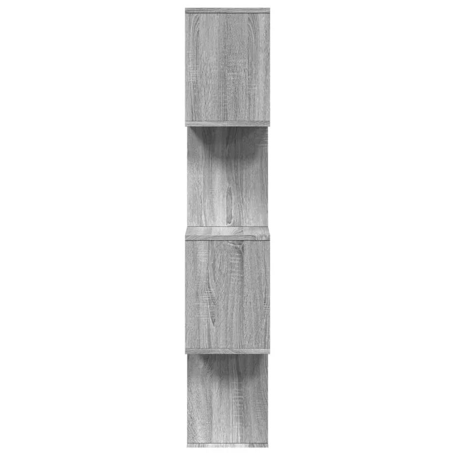 Étagère séparatrice de pièce 4 niveaux sonoma gris 70x24x129 cm - 7