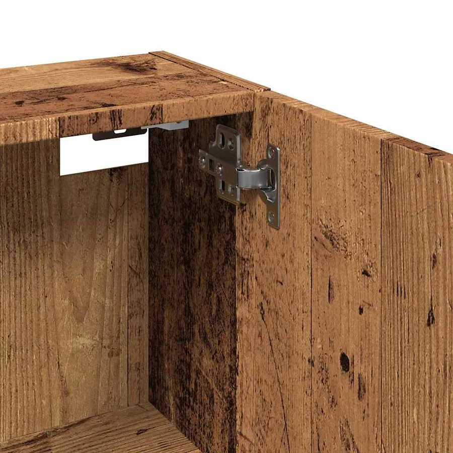 Armoire de salle de bain murale vieux bois 32x20x67 cm - 8