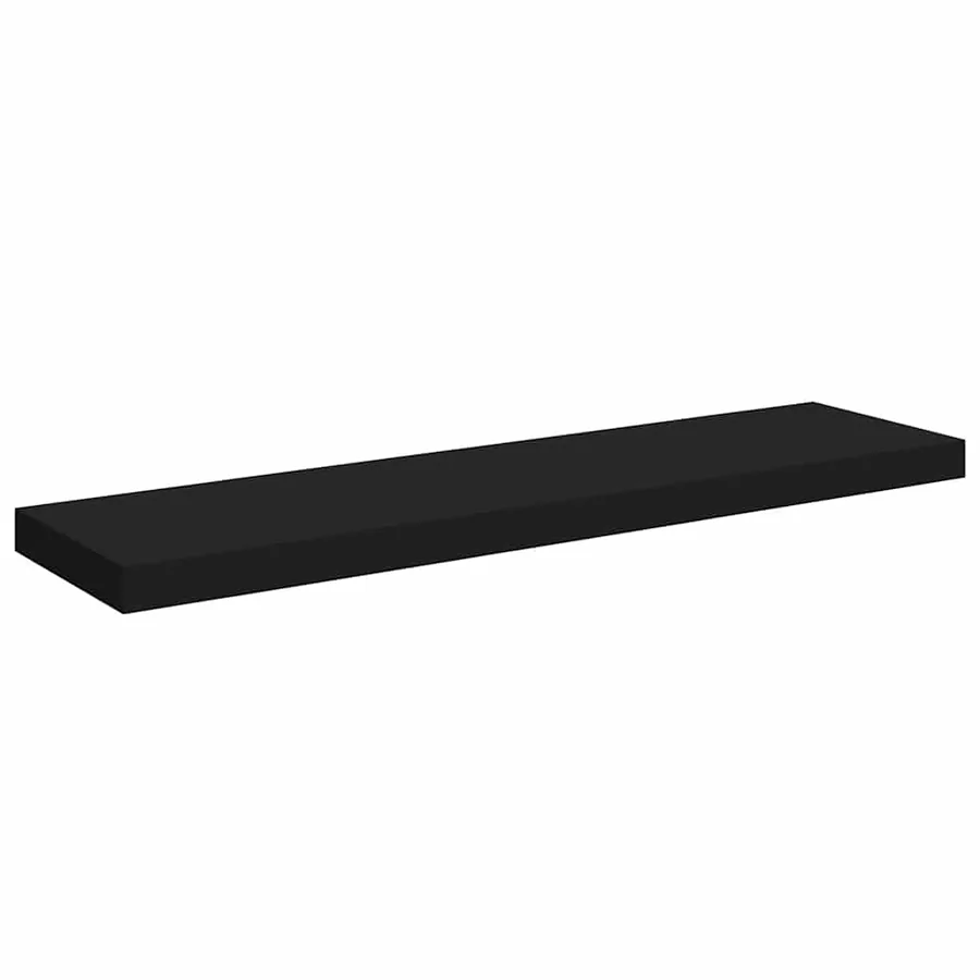 Étagères murales flottantes 2 pcs noir 90x23,5x3,8 cm MDF - 6