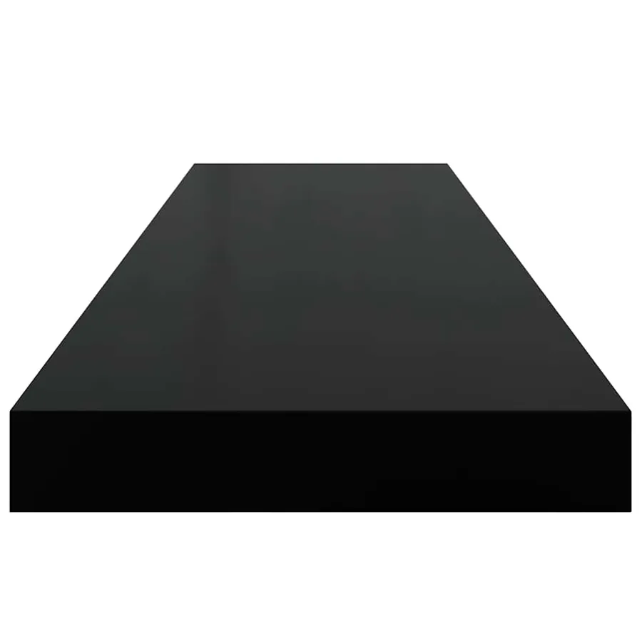 Étagères murales flottantes 2 pcs noir 90x23,5x3,8 cm MDF - 8