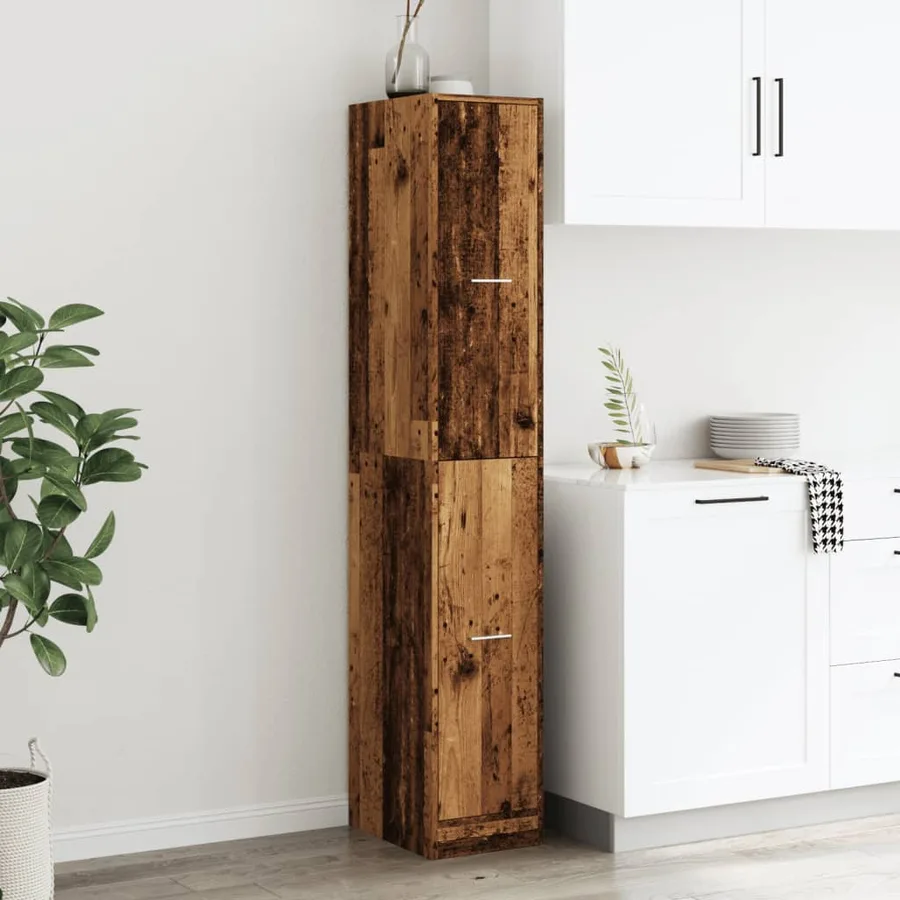 Armoire d'apothicaire vieux bois 30x41x174,5 cm bois ingénierie - 3