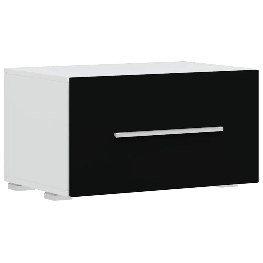 Meubles TV avec lumière LED 5 pcs noir mat bois d'ingénierie - 10