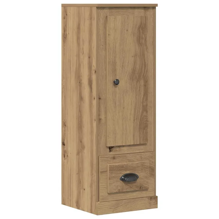 Buffet haut chêne artisanal 36x35,5x103,5 cm bois d'ingénierie - 2