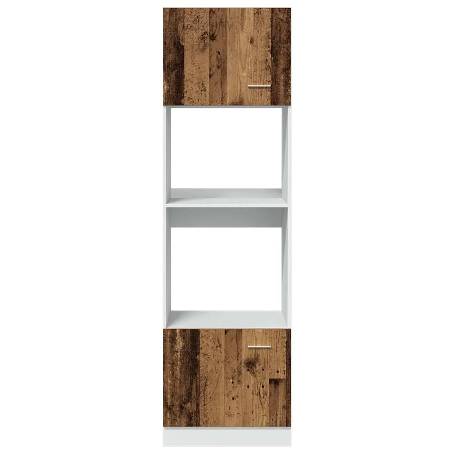 Meuble à micro-ondes "Lyon" Bois ancien 60 x 57 x 207 cm Bois d'ingénierie - 6