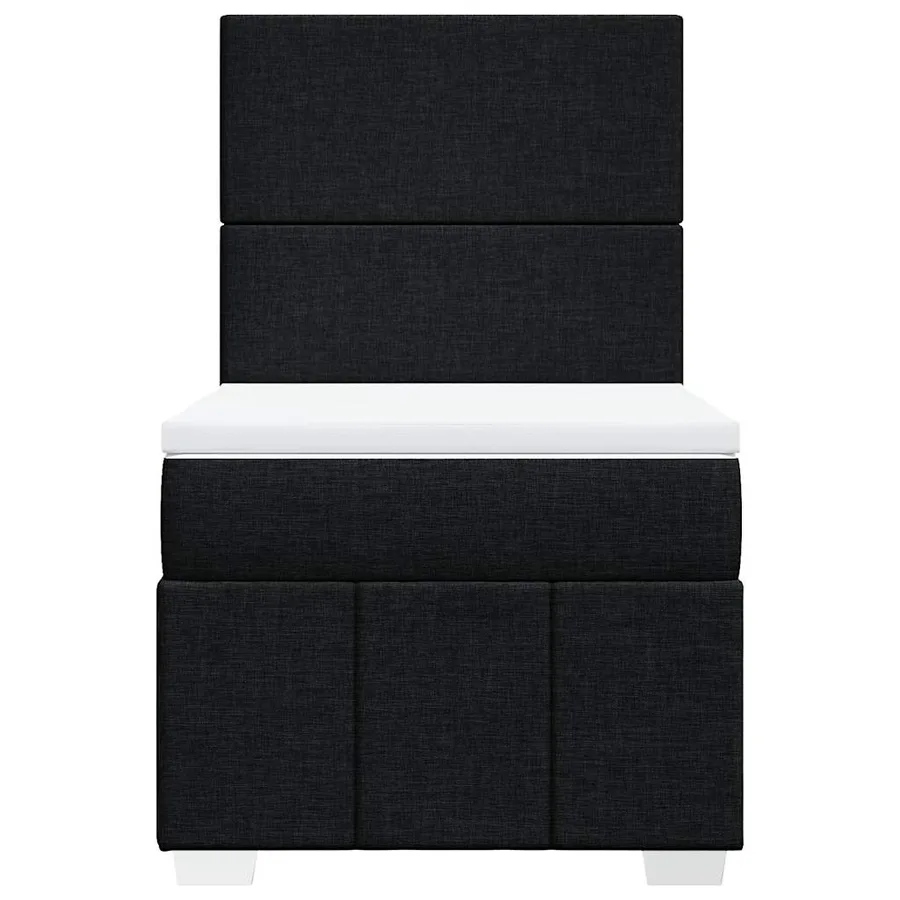 Sommier à lattes de lit et matelas Noir 80x200 cm Tissu - 6