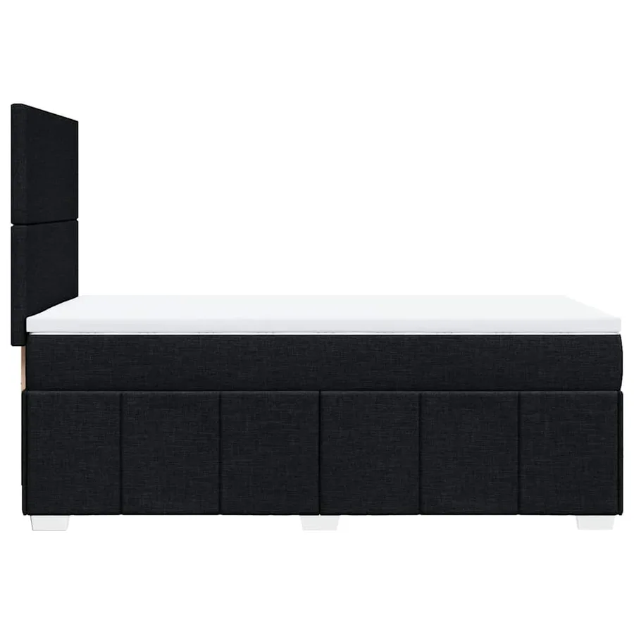 Sommier à lattes de lit et matelas Noir 80x200 cm Tissu - 7
