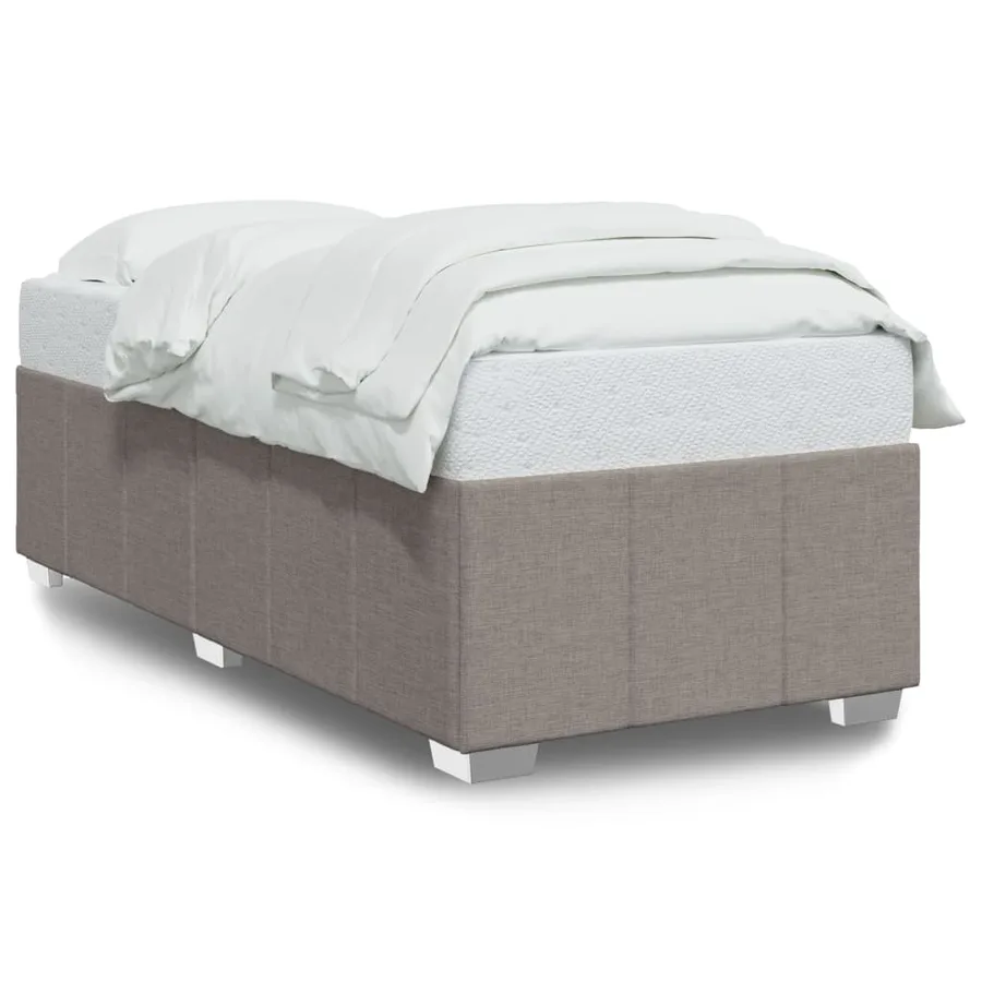 Cadre de lit sans matelas taupe 80x200 cm tissu - 2
